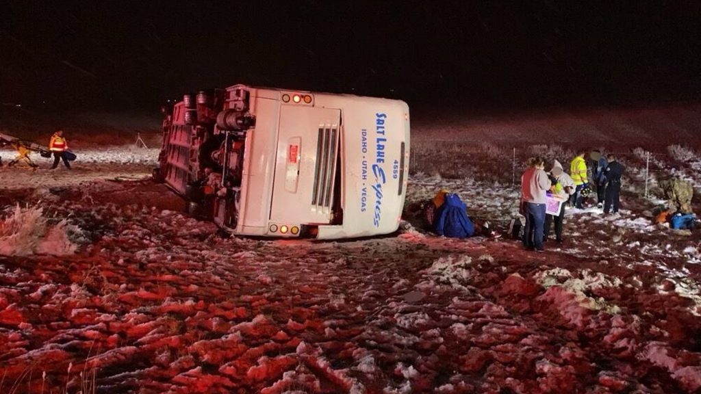 Tremonton bus crash with dozens of passengers leaves 2 in critical condition, others injured