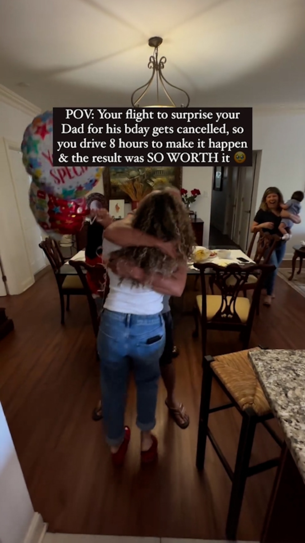 WATCH: Daughter drives 8 hours to surprise dad for his birthday after her  flight is canceled - KVNU - News for Northern Utah and Southern Idaho