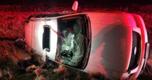 Three extricate themselves from rollover crash near Garland