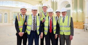 Latter-day Saint First Presidency tour Salt Lake Temple as renovations near completion