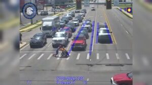 WATCH:  Real-life Spider-Man has superhero moment caught on traffic camera