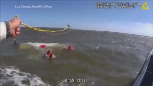 WATCH:  2 rescued from sinking boat off Florida coast
