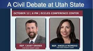 State legislative leaders to appear in Oct. 12 civil debate organized by Utah State officials