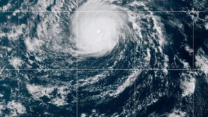 Nolo becomes a Category 3 Hurricane in the remote Pacific Ocean